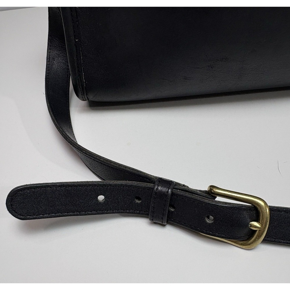 Vintage 80's Coach Swagger 9820 NYC Black Leather Crossbody‎ Shoulder Bag - Picture 12 of 15